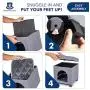 Pawristocrat Unique Multifunctional Pet House Ottoman with Tray Table - Folding Footrest Seat - Large Cat Cube Condo - Cat Bed for Indoor Pets - Houses for Cats and Small Dogs with Fully Washable Mat