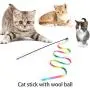 Cute Rainbow Ribbon Tease Cat Rod,Funny Colorful Teaser Wand Cats Interactive Stick Cat Toys Pet Toys Cat Supplies(5 Pcs) Cute Rainbow Ribbon Tease Cat Rod,Funny Colorful Teaser Wand Cats Interactive Stick Cat Toys Pet Toys Cat Supplies(5 Pcs)