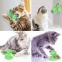 WLHOPE Cat Windmill Toy Windmill Catnip Toys Cat Turntable Interactive Funny Kitten Windmill Ball with Indoor Cats Massage Scratching Tickle Function