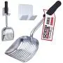 iPrimio Monster Cat Litter Scooper with 17 Inch Long Handle and Soft Grip - Sturdy Extra Large Deep Shovel Scoop - Great for Sore Hands