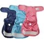 TailWag Planet Premium Washable & Reusable Dog Diapers Super Absorbent, for Female Doggie, Large, Pack of 3