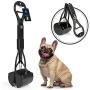 DEGBIT Non-Breakable Dog Pooper Scooper for Large and Small Dogs, Long Handle Portable Pet Pooper Scooper, High Strength Materials & Durable Spring, Great for Lawns, Grass & Gravel - Black