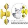 DFHJDF Windmill Cat Toys Turntable Teasing Interactive Catnip Pet Toys LED Ball and Massage Suction Cup Cats Hair Brush Funny Kitten Toys