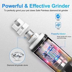 FURTIME Dog Nail Grinder Upgraded 2 Speed Electric Rechargeable Dog Nail Trimmer Quiet Pet Nail Grinder Professional 3 Ports Painless Paws Grooming & Smoothing for Small Medium Large Dogs & Cats