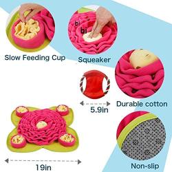 Snuffle Mat，Dog Puzzle Toys，Snuffle Mat for Dogs Rainbow Medium Small Pet Machine Washable Indoor Game Feed Treat Food Interactive Dispensing