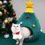Gwekdo Cat Bed Christmas Tree 2-in-1 Tree Cat Nest,Cat Tent Cave Bed Indoor/Outdoor Warm Bed for Cat,Puppy Dog in Winter,Cozy Cat Condo House for Pet Lovers Xmas Gift(Large)
