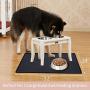 Senmipy Silicone Dog Food Mat - Waterproof Dog Bowl Mats for Food and Water Bowls, Raised Edges Non-Slip Cat Food Mat, BPA Free Pet Mats for Dog Bowls