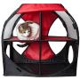 PET LIFE Kitty-Play Collapsible Travel Interactive Kitty Cat Tree Maze House Lounger Tunnel Lounge, One Size, Red and Black