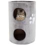 PETMAKER Cat Condo 2 Story Double Hole with Scratching Surface, 14'' x 20.5'', Gray (80-PET5080)