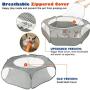 VavoPaw Small Animals Playpen, Waterproof Breathable Indoor Pet Cage Tent with Zipper Cover, Portable Outdoor Exercise Yard Fence for Kitten Hamster Bunny Squirrel Guinea Pig Hedgehog