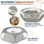 VavoPaw Small Animals Playpen, Waterproof Breathable Indoor Pet Cage Tent with Zipper Cover, Portable Outdoor Exercise Yard Fence for Kitten Hamster Bunny Squirrel Guinea Pig Hedgehog