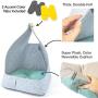 WISKI Ray - Modern Felt Cat Cave Bed - Enclosed Cat House for Indoor Cats and Kittens - Light Grey Thick Felt, 2 Color Plush Cushion - Great as a Small Dog Bed