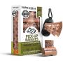 Paws & Pals Dog Poop Bag - Eco-Friendly, Large & Leak-Proof w/ Dispenser Holder & Leash Clip - Best for Walking Dogs Pet Waste - 360 Pack, 24 Roll Refills x 15 Bags - Heavy Duty, Unscented, Beige