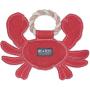 Pavilion Gift Company 11 Inch Large Canvas Tug of War Crab Shaped Rope Toy-Sturdy & Durable This Dog Loves The Beach, Red