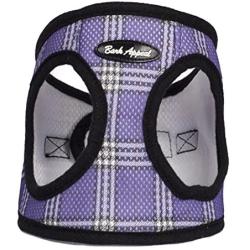 Plaid Mesh EZ Wrap Harness (Medium, Lavender)