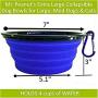 Mr. Peanuts Extra Large 34oz, 7'' Diameter, 2 Pak Collapsible Dog Bowls for Large & Med Dogs, Dishwasher Safe BPA Free Food Grade Silicone, Portable Foldable Travel Bowls for Journeys & Hikes (2 Pak)