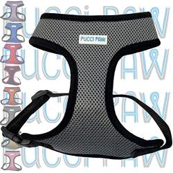 Pucci Paw Dog Harness No Pull Easy Walk for Dogs Cushioned Extra Padding Comfortable Mesh Pet Harness Breathable All Weather Light Weight Strong Puppy Small Medium Large Dog
