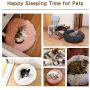 Donut Cuddler Cat Beds - Soft Short Plush Kitten Bed, Dog Bed for Indoor Pet Bed for Winter Comfy Warm Puppy Beds Comfortable Round Detachable Washable Anti-Slip Pet Beds for Medium Small Dogs Cats