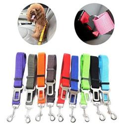 Pet Pet Dog Cat Car Seat Belt Adjustable Harness Seatbelt Lead Leash for Small Medium Dogs Travel Clip Safety Dog Leash 12 Color (Color : Blue)
