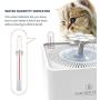 Cat Fountain,74oz/2.2L Cat Flower Fountain with 2 Flow Settings,Healthy and Hygienic Cat Automatic Water Dispenser Super Quiet with 1 Filter & 1 Green Cover Replacement Mat for Dogs,Cats,Multiple Pets