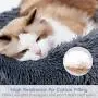 rabbitgoo Cat Bed for Indoor Cats, Fluffy Round Cat Bed for Small Dogs Kittens, Self Warming Calming Bed for Improved Sleep, Soft Plush Donut Cuddler Cushion Pet Bed, Non-Slip, Machine Washable, Gray