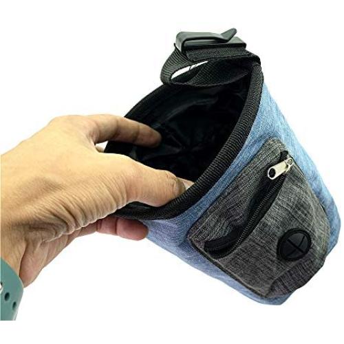 Generic Brands Blue Dog Treat Pouch, Dog Treat Bag for Training Small to Large Dogs, Easily Carries Pet Toys, Kibble, Treats, Built-in Poop Bag Dispenser