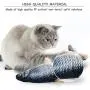 ZHMCJL Moving Cat Kicker Fish Toy,Realistic Flopping Fish,Wiggle Fish Catnip Toys,Motion Kitten Toy,Cat Exercise,Funny Interactive Pets Pillow Chew Bite Kick Supplies for Cat Kitten Kitty (Catfish)