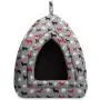 Hollypet Self-Warming 2 in 1 Foldable Comfortable Triangle Cat Bed Tent House, Gray Dog Hollypet Self-Warming 2 in 1 Foldable Comfortable Triangle Cat Bed Tent House, Gray Dog