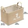 Geyecete Canvas Dog Toy Basket Basket for Dog Toys, Dog Blanket, Dog Clothes Storage - 30cms (12in) x 20cms (8in) x 20cms (8in)