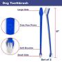 Dukes Pet Products Two-Piece Dog Toothbrush Set: Double Sided Canine Dental Hygiene Brushes with Long 8 1/2 Inch Handles and Super Soft Bristles