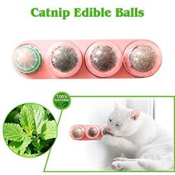 Grehod Licking Le Catnip Ball Cat Snack Toys Molar Teeth Helps Digestion Emetic Molar Teeth Teeth Rotate Catnip Balls Gall Fruit Silvervine Ball Gall Nut Ball