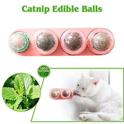 Grehod Licking Le Catnip Ball Cat Snack Toys Molar Teeth Helps Digestion Emetic Molar Teeth Teeth Rotate Catnip Balls Gall Fruit Silvervine Ball Gall Nut Ball