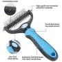 VWMYQ-Pet Grooming Tool - 2 Sided Undercoat Rake for Cats and Dogs - Safe Dematting Comb for Easy Mats & Tangles Removing - No More Nasty Shedding and Flying Hair VWMYQ-Pet Grooming Tool - 2 Sided Undercoat Rake for Cats and Dogs - Safe Dematting Comb for Easy Mats & Tangles Removing - No More Nasty Shedding and Flying Hair