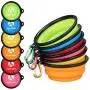 AGECASH A Collapsible Dog Bowl for Travel, 6 Pack Portable Silicone Pet Bowl, Expandable for Cat Dog Water Bowl Dish Feeding, Portable Dog Bowl with Carabiners for Walking Parking AGECASH A Collapsible Dog Bowl for Travel, 6 Pack Portable Silicone Pet Bowl, Expandable for Cat Dog Water Bowl Dish Feeding, Portable Dog Bowl with Carabiners for Walking Parking