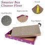 PEEKAB Cat Scratcher Cardboard Cat Wide Scratching Pad Reversible Corrugate Cat Scratch Bad with Box Catnip Included