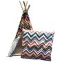 long rich Portable Pet Teepee Pet Tents & Pet House with Removable Cushion for Puppy & Kitty Cat, by Happycare Textiles