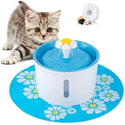 Automatic Pet Drinking Dispenser,2.6L /88OZ Pet Water Fountain,Pet Water Dispenser with 2 Replacement Filters & 1 Silicone Mat for Cat/Small Dog/Animals