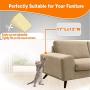yongjoy Cat Furniture Protector, Self Adhesive Pads for Cat Dog Claw(Set of 12), Cat Couch Protector Without Pins, Cat Scratch Deterrent for Your Home Protection,17 x 12 Inches, Residue-Free