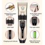 Dog Clippers, USB Rechargeable Cordless Dog Grooming Kit, Low Noise Electric Pets Hair Trimmers Shaver Shears with Comb Guides Scissors Nail Kits for Dogs, Cats and Rabbits