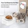 Legendog Elevated Cat Bowl: Cat Bowls Cat Food Bowls Cat Water Bowl 0-15°Adjustable Cat Bowl with Stress-Free for Kitten/Cat