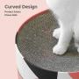 ComSaf Cat Scratcher Cardboard, Oval Corrugated Scratch Pad, Cat Scratching Lounge Bed, Durable Recycle Board for Furniture Protection, Cat Scratcher Bowl, Cat Kitty Training Toy