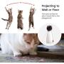 ZOTO Cat Laser Toy, Automatic Rotating Laser Pointer for Cats, USB/Battery Operated Pet Training Exercise Chaser Tool with 5 Adjustable Modes (White)