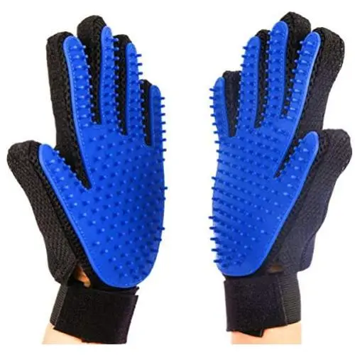 Teenway Pet Grooming Glove 1Pair - Pet Hair Remover Glove Bath Glove - Gentle Deshedding Efficient Pet Mitt - Pet Massage Glove - Designed for Medium and Long Haired Cats Dogs and Other Pets Teenway Pet Grooming Glove 1Pair - Pet Hair Remover Glove Bath Glove - Gentle Deshedding Efficient Pet Mitt - Pet Massage Glove - Designed for Medium and Long Haired Cats Dogs and Other Pets
