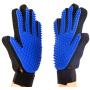 Teenway Pet Grooming Glove 1Pair - Pet Hair Remover Glove Bath Glove - Gentle Deshedding Efficient Pet Mitt - Pet Massage Glove - Designed for Medium and Long Haired Cats Dogs and Other Pets