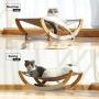 FUKUMARU Cat Hammock - New Moon Cat Swing Chair, Kitty Hammock Bed, Cat Furniture Gift for Your Small to Medium Size Cat or Toy Dog