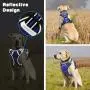 WINSEE Dog Harness No Pull, Pet Harnesses with Dog Collar, Adjustable Reflective Oxford Outdoor Vest, Front/Back Leash Clips for Small, Medium, Large, Extra Large Dogs, Easy Control Handle for Walking
