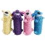 MPP Dog Toys Floppy Loofa Water Bottle Squeaker Smiling Characters Colors Vary 11''