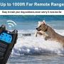 Unique ZONE Dog Training Collar, Waterproof and Remote Range with 3Training Modes Dog Shock Collar Rechargeable and Adjustable Electronic Dog Collar Fast Training Set for Small, Medium and Large Dog