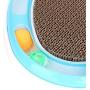 HERCHR Cat Scratching Pad Board Pet Kitten Heart-Shaped Scratcher Bell Balls Training Toys,3 Colors