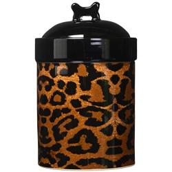 PetRageous Leopard Treat Jar for Pets, 8-Inch